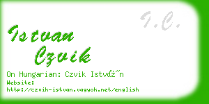 istvan czvik business card